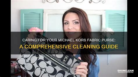 how to clean michael kors purse|how to clean canvas purse.